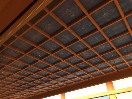 日帰り奈良観光_薬師寺_特別開催されていたところの天井