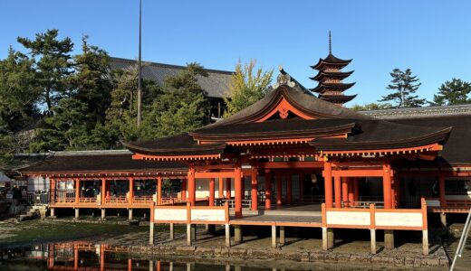 【出雲から広島まで都市間高速バス移動】宮島の居酒屋で穴子めしと牡蠣をいただく